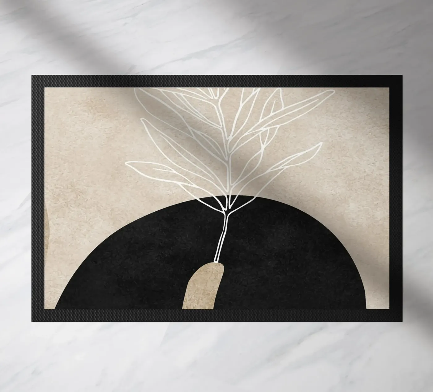 abstract boho leaf doormat by vintageshop