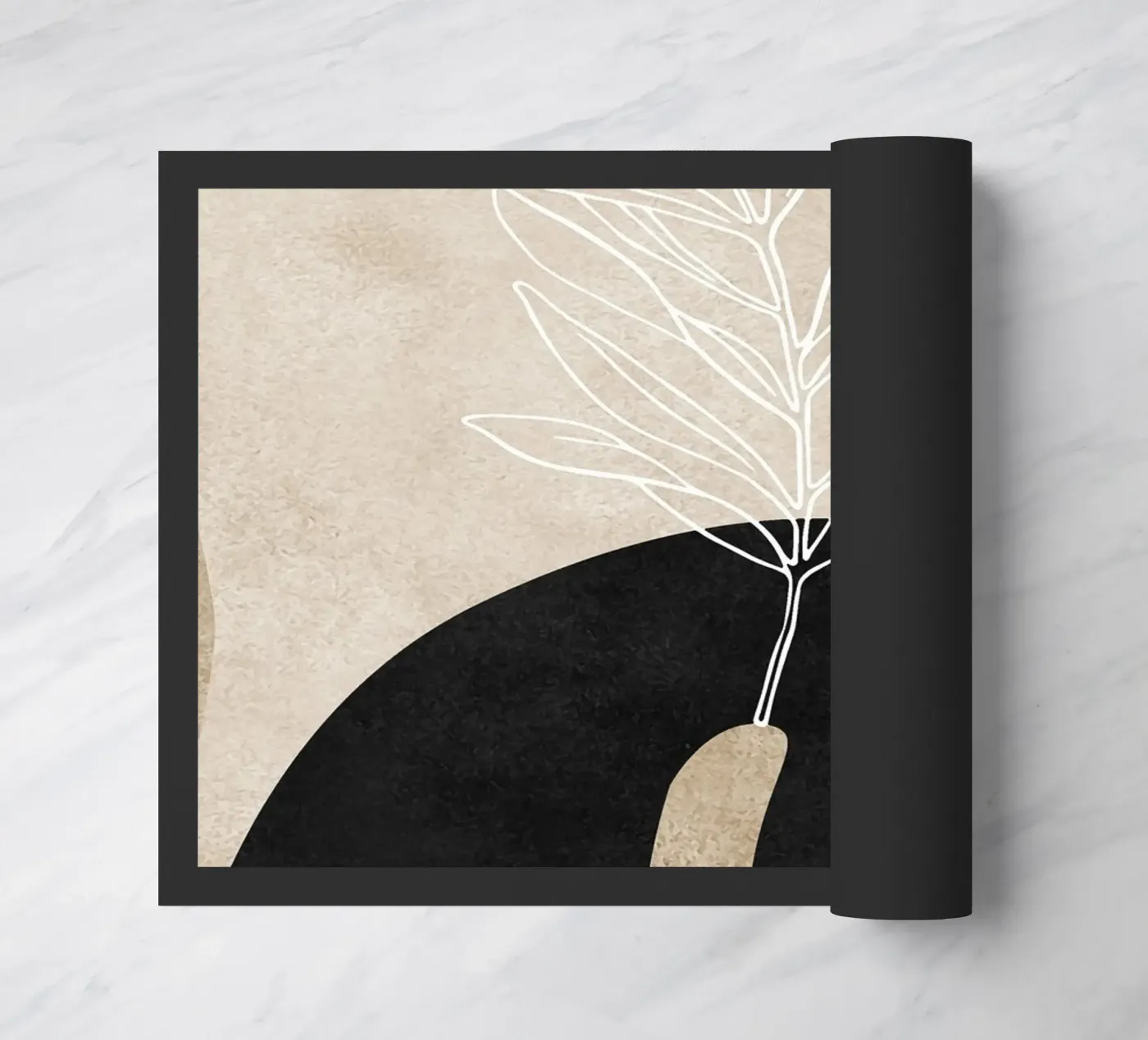 abstract boho leaf doormat by vintageshop