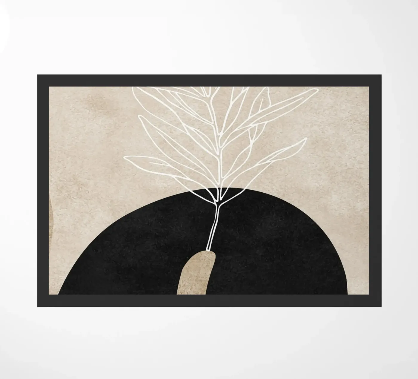 abstract boho leaf doormat by vintageshop