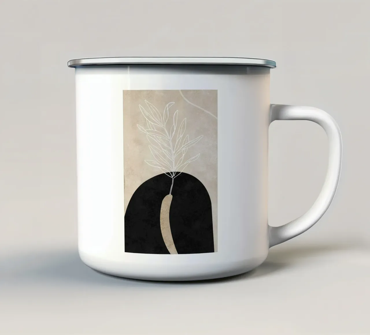 abstract boho leaf tazza in smalto da vintageshop