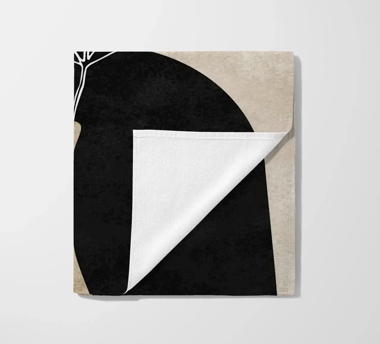 abstract boho leaf telo mare da vintageshop