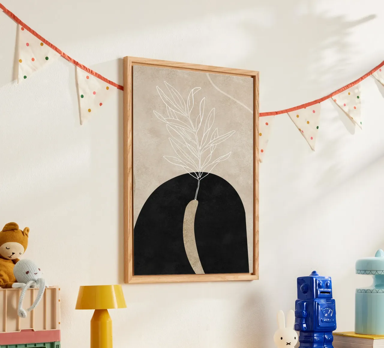 abstract boho leaf plexiglass da vintageshop