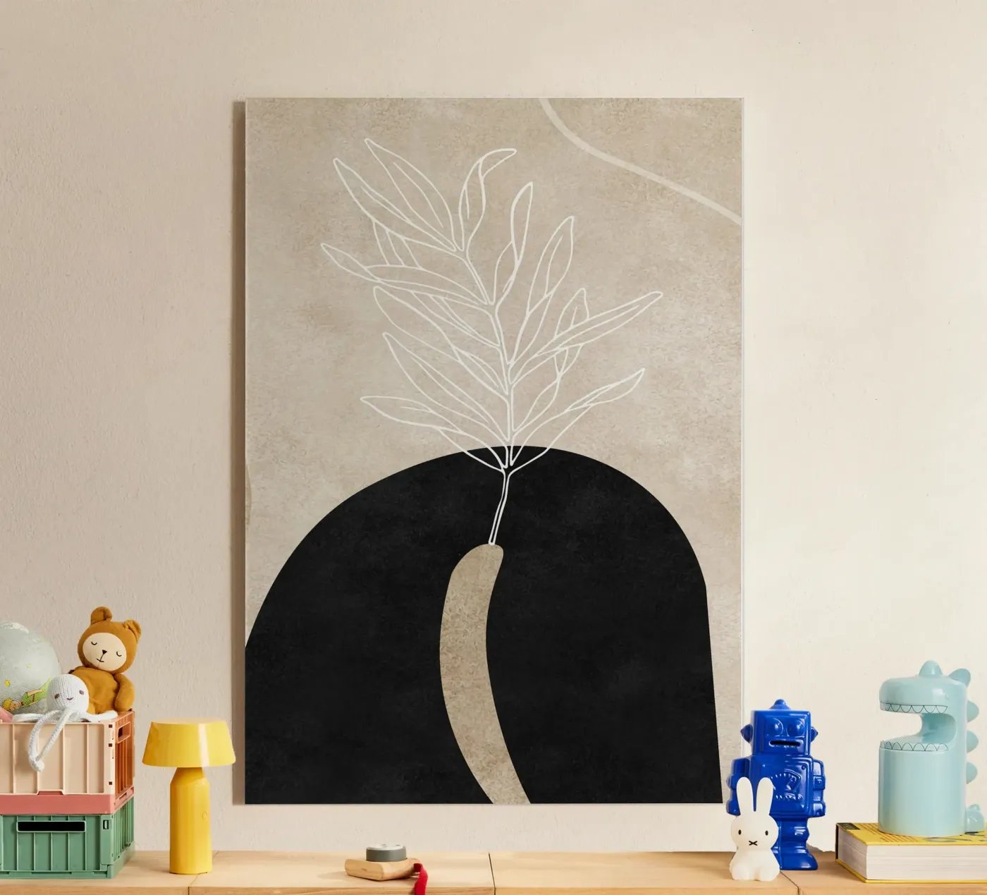 abstract boho leaf plexiglass da vintageshop