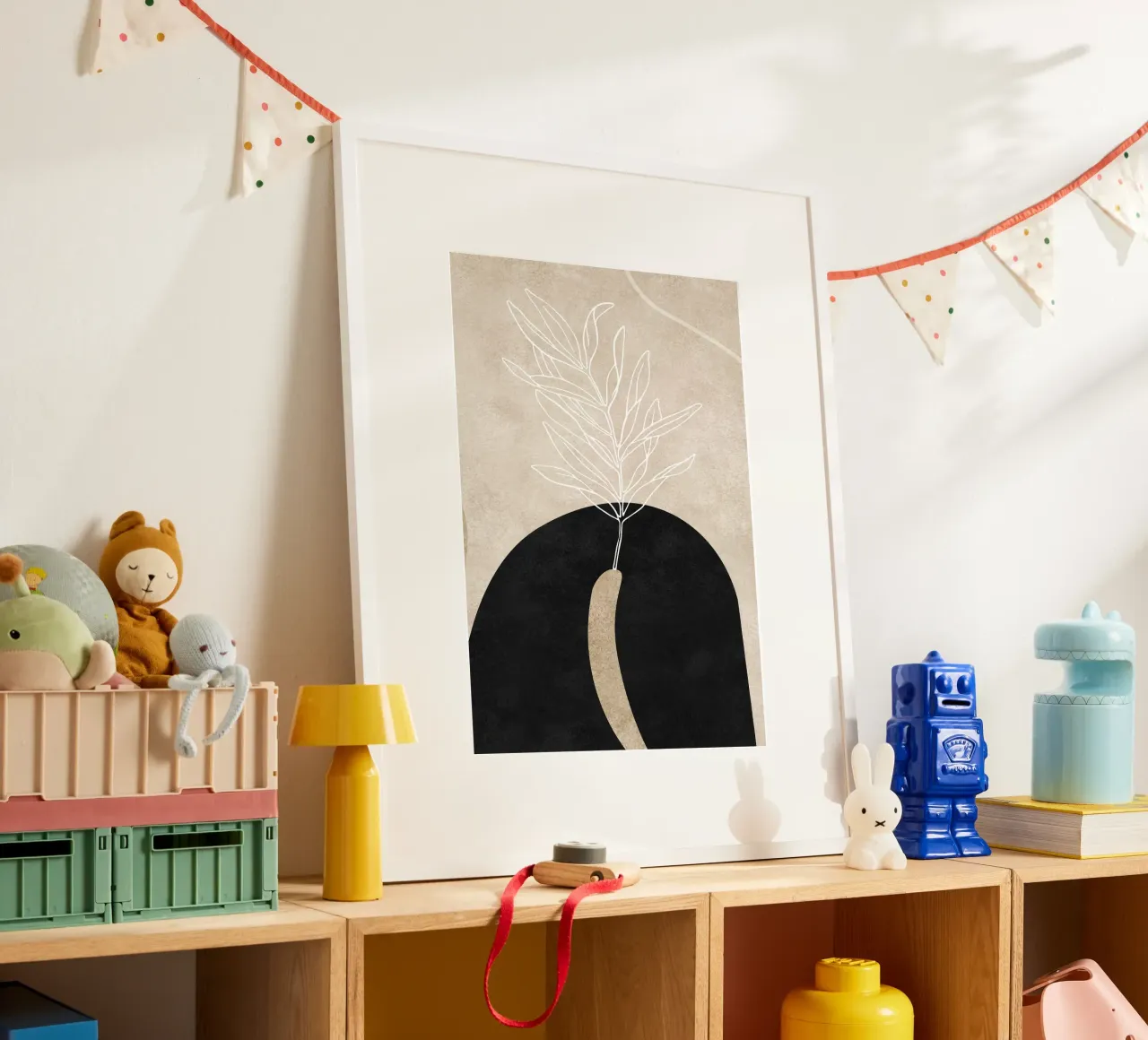 abstract boho leaf poster da vintageshop