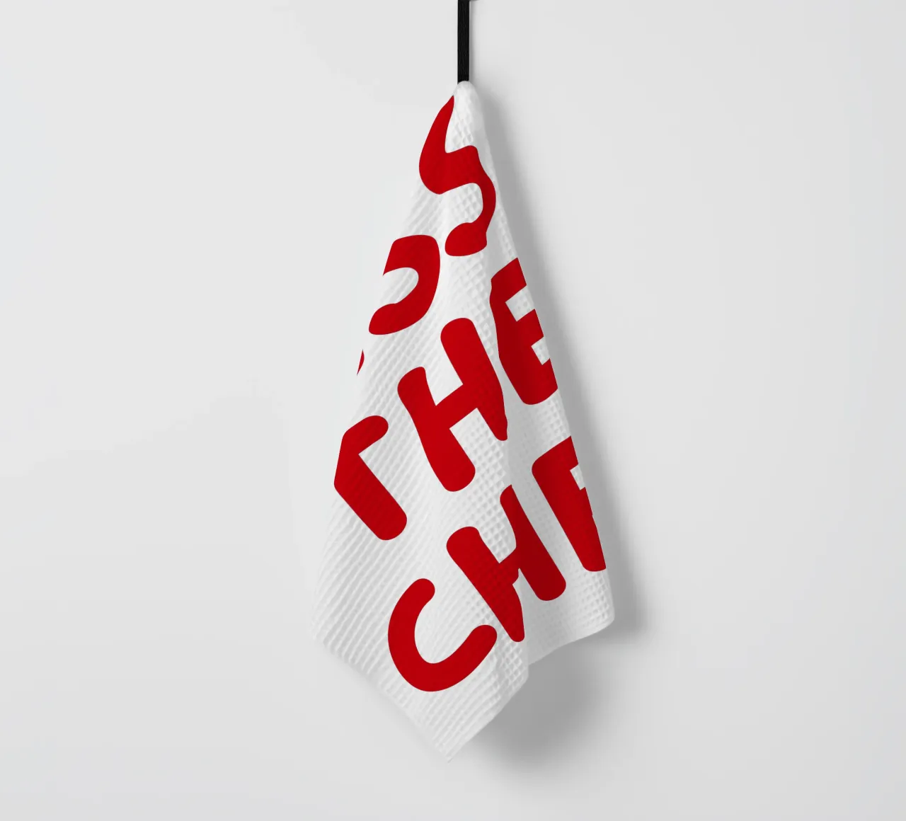 Tipografia "Kiss the Chef" per l'arredamento della cucina canovaccio da cucina da pdigitalprints