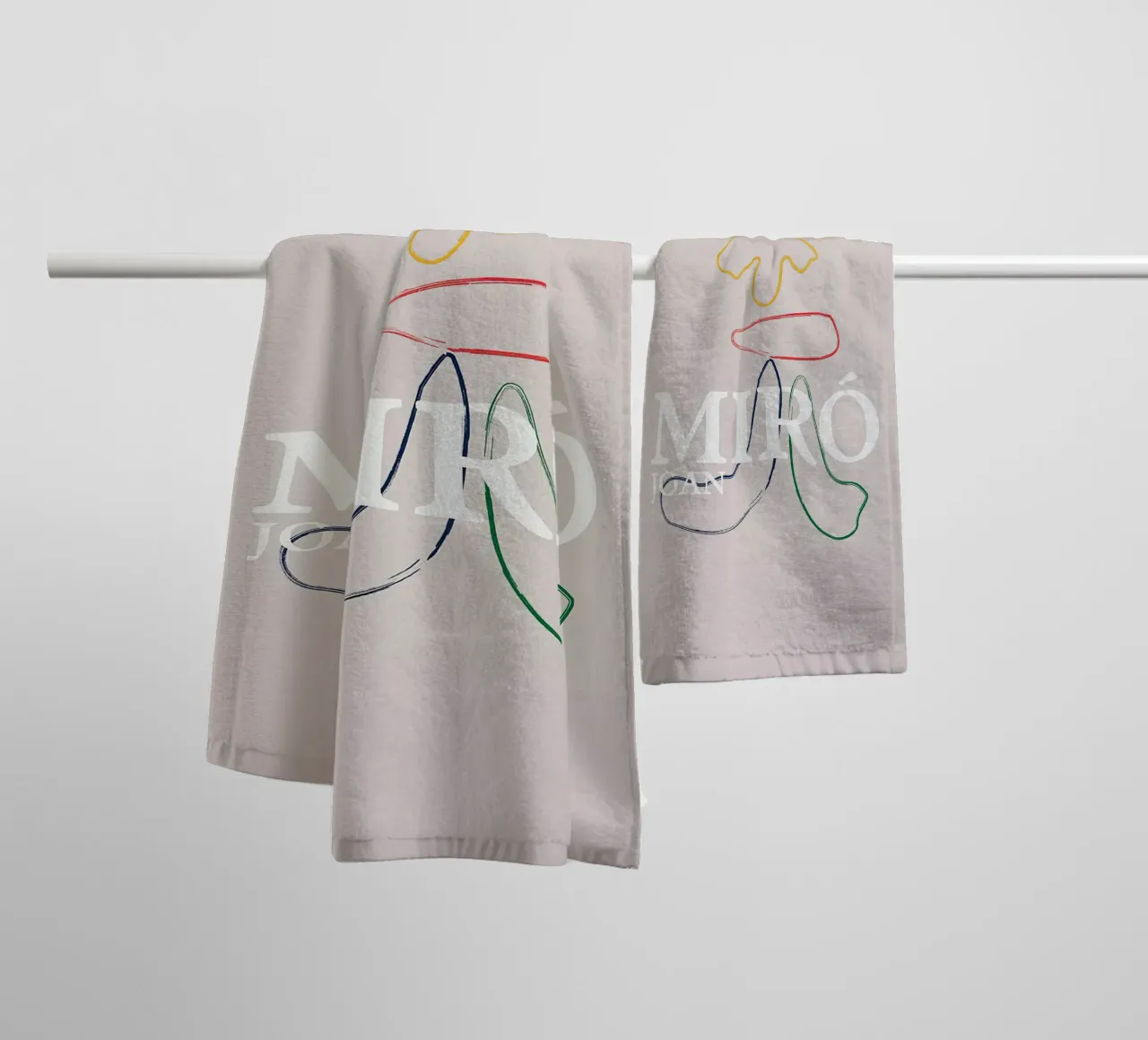 Joan Miro Moderne Kunst badhanddoek van Danielshop
