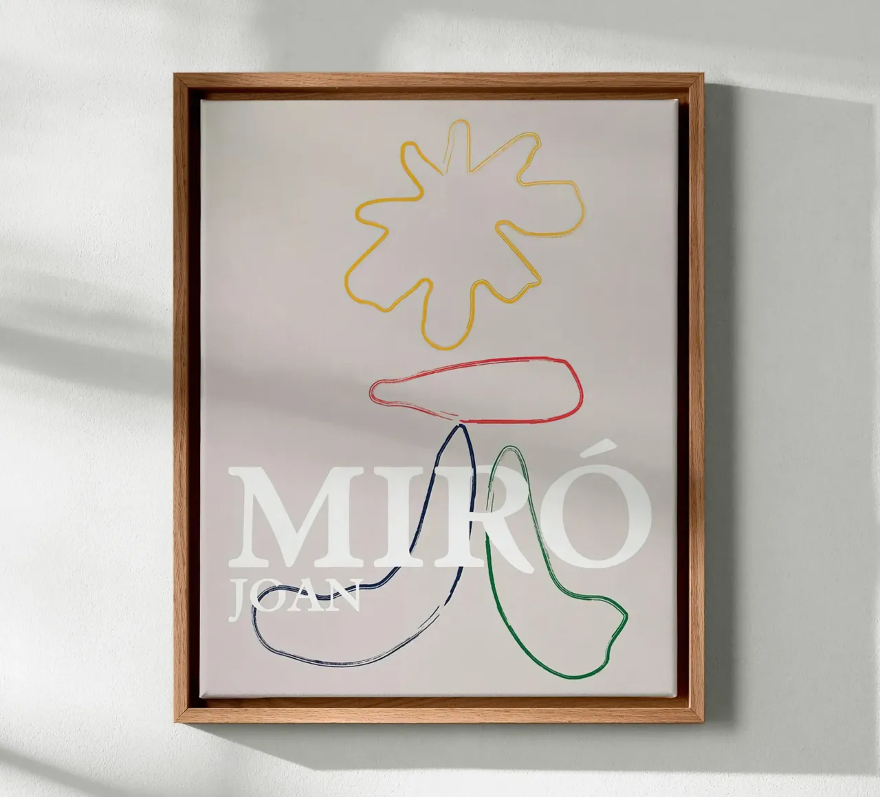 Joan Miro Moderne Kunst canvas met Baklijst van Danielshop