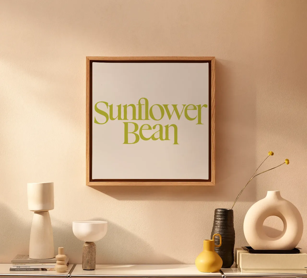 Sunflower Bean Typography tela con Cornice a cassetta da MR.A