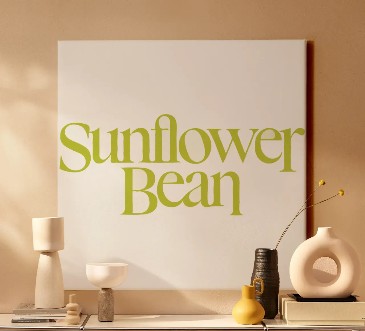 Sunflower Bean Typography tela con Cornice a cassetta da MR.A