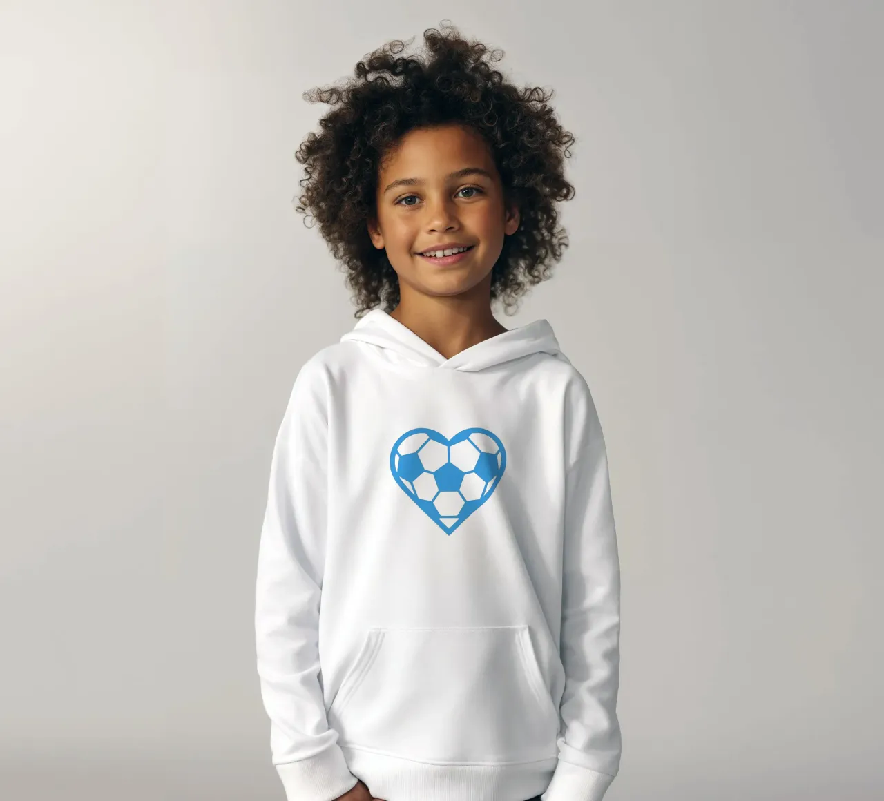 Cuore di calcio felpa bambino con cappuccio da LucernePictures