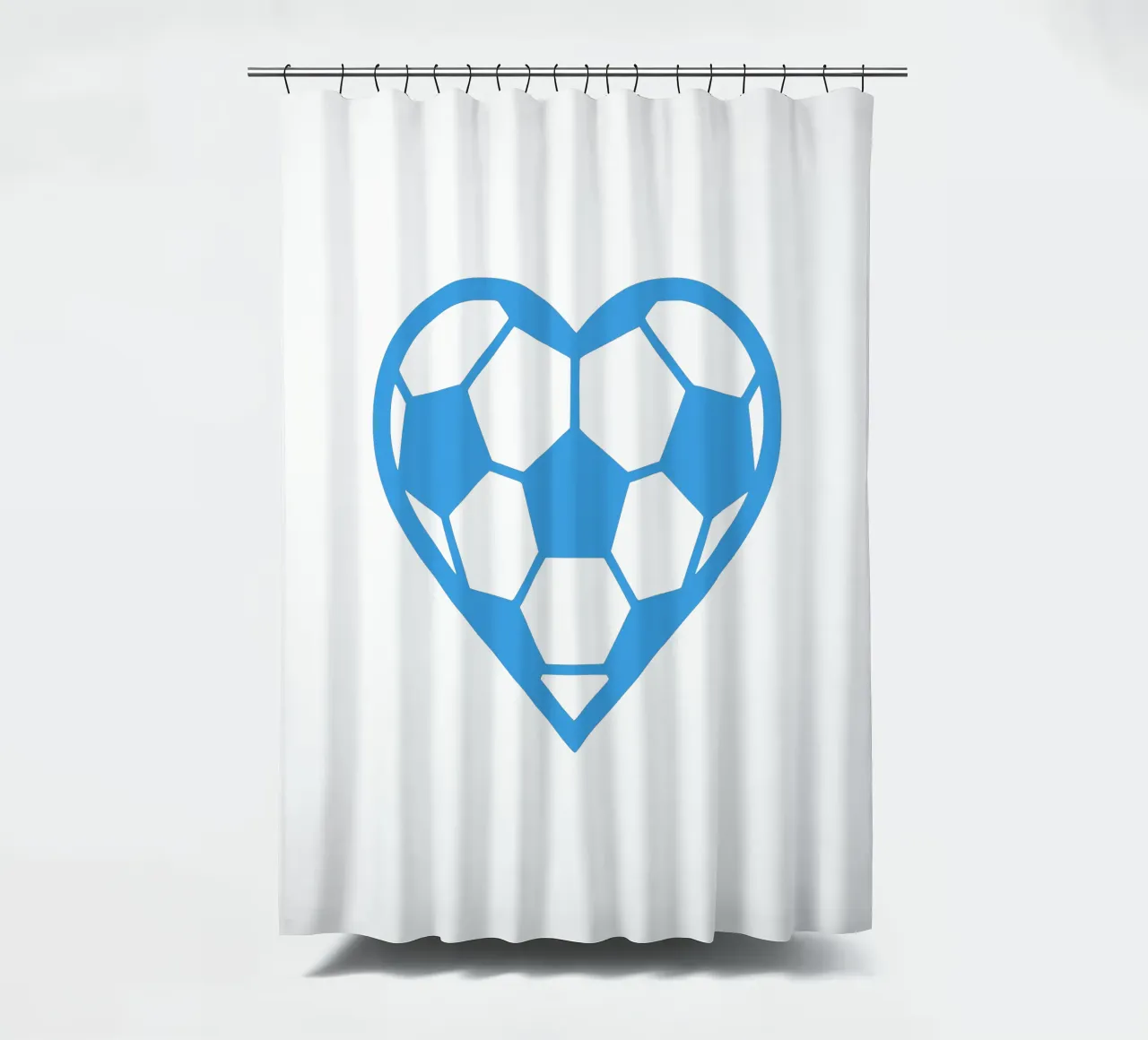 Cuore di calcio tenda da doccia da LucernePictures