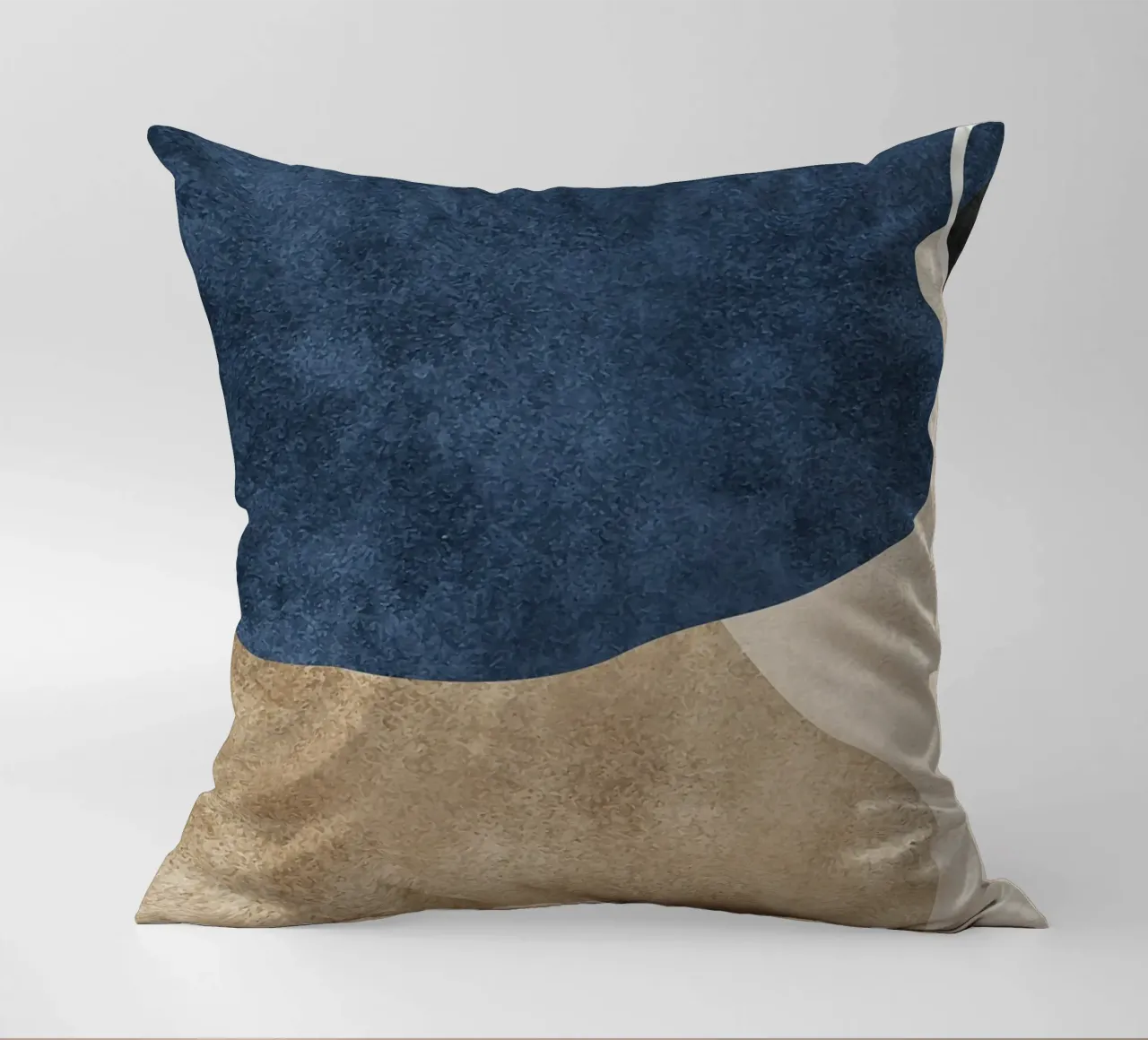 abstract boho blue wave cuscino da vintageshop