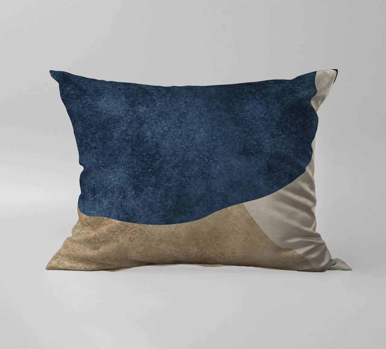 abstract boho blue wave cuscino da vintageshop