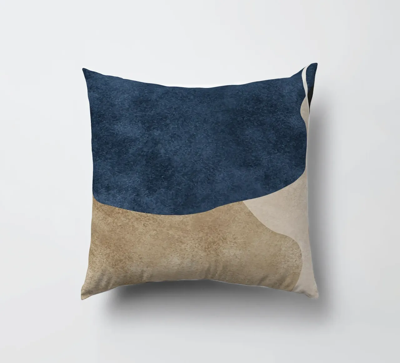 abstract boho blue wave cuscino da vintageshop