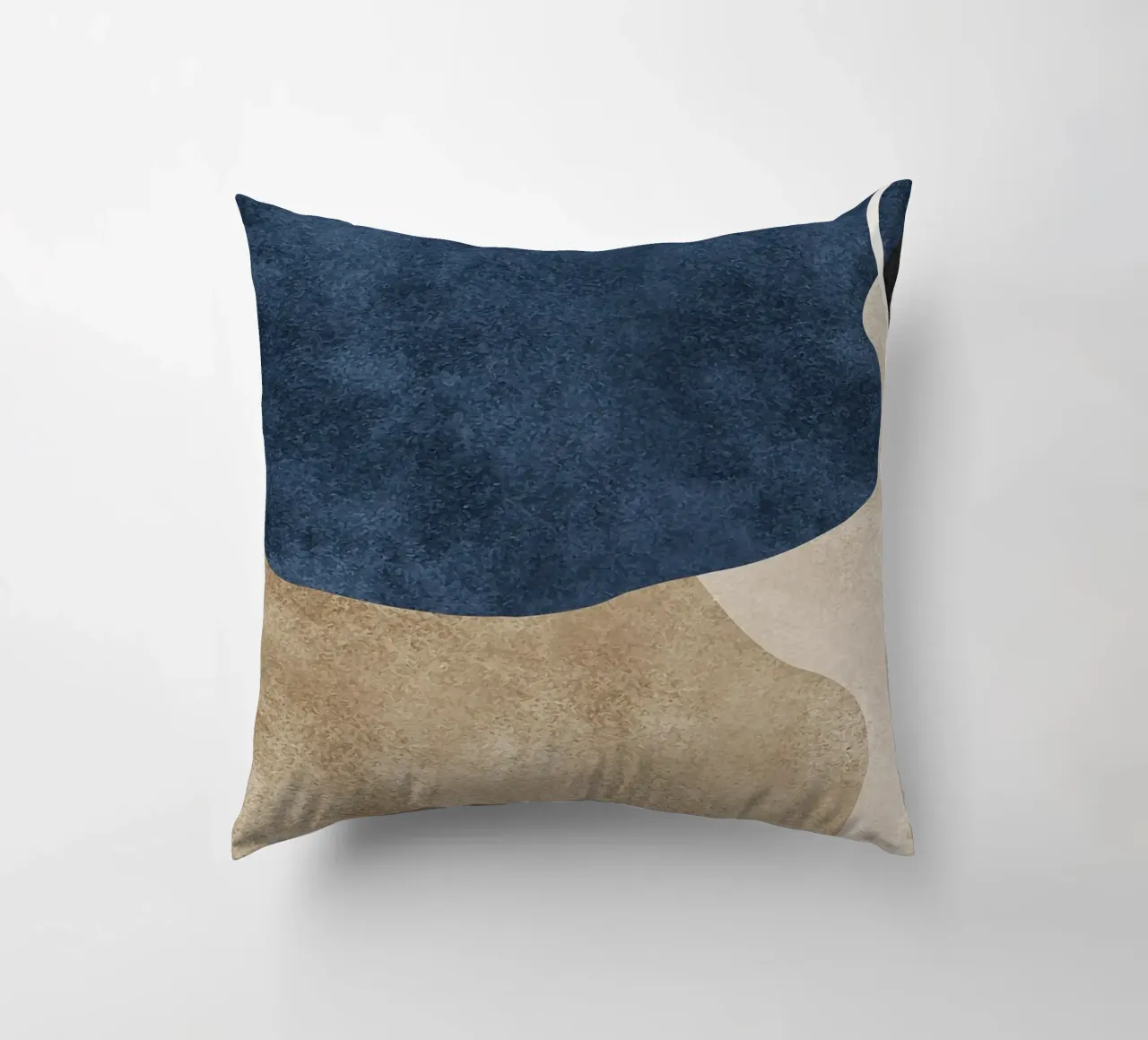 abstract boho blue wave cuscino da vintageshop