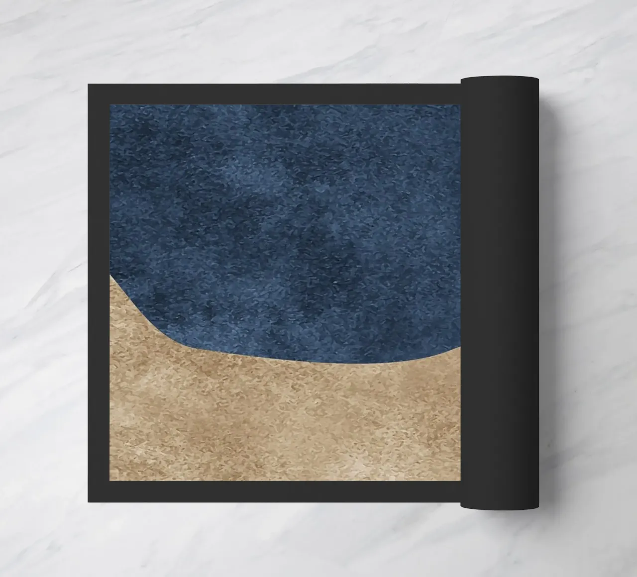 abstract boho blue wave zerbino da vintageshop
