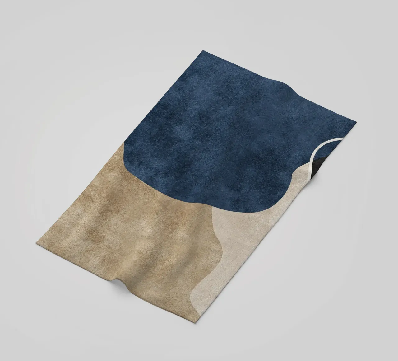 abstract boho blue wave telo mare da vintageshop