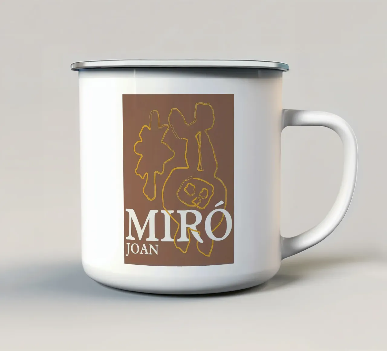Joan Miro Arte minimalista tazza in smalto da Danielshop