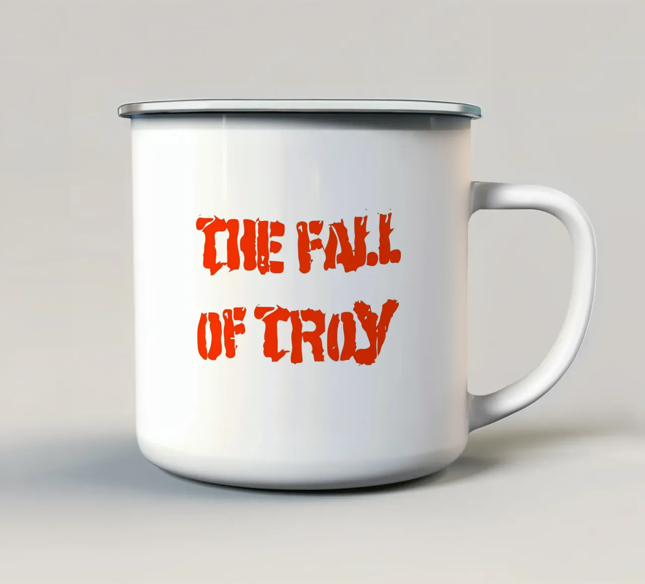 The Fall of Troy Font Emaille Tasse von MR.A