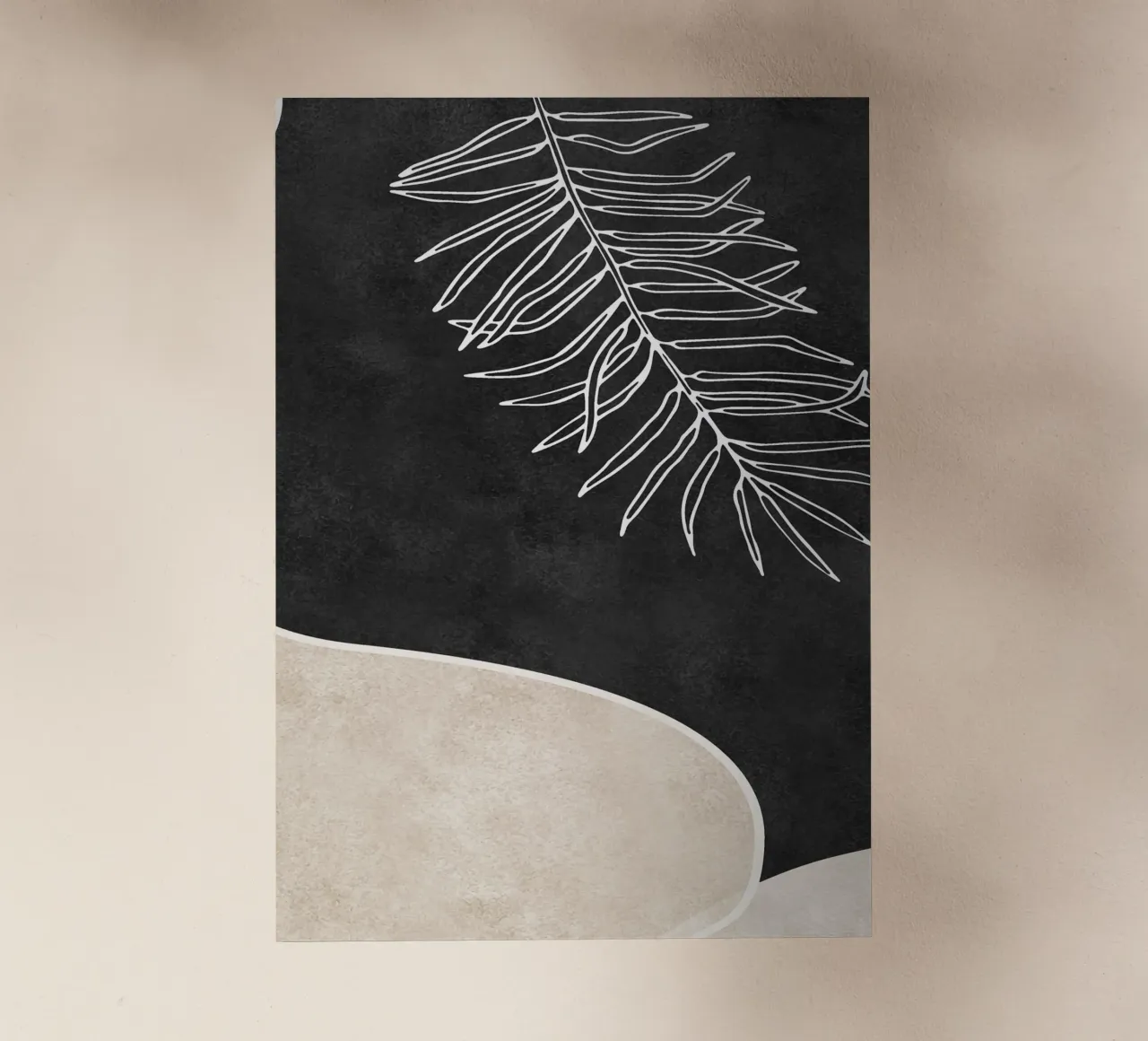 abstract boho white leaf pellicola backlit da vintageshop
