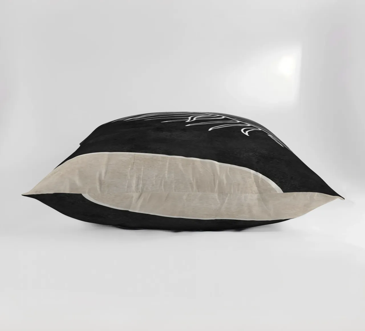 abstract boho white leaf cuscino da vintageshop