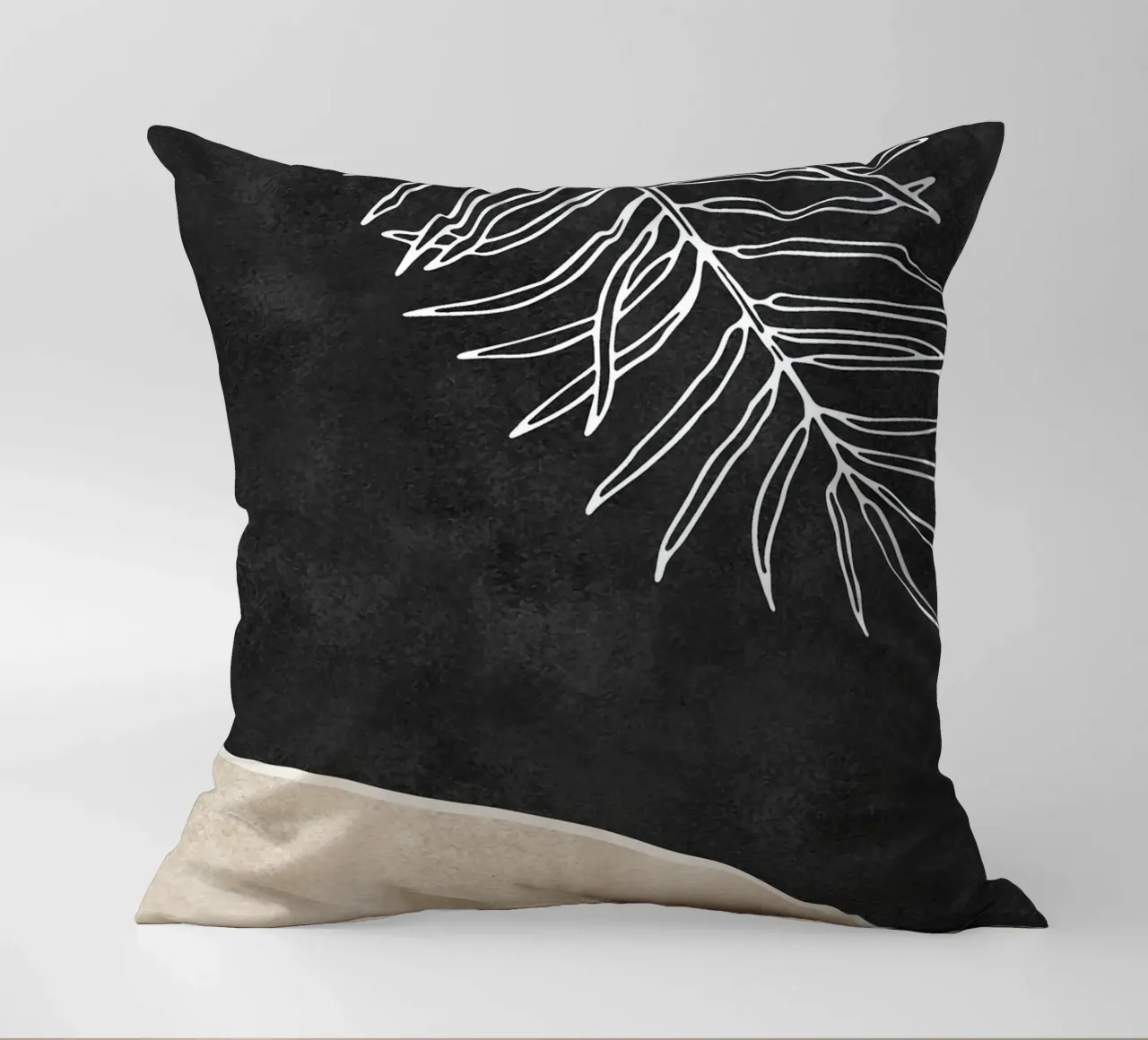 abstract boho white leaf cuscino da vintageshop