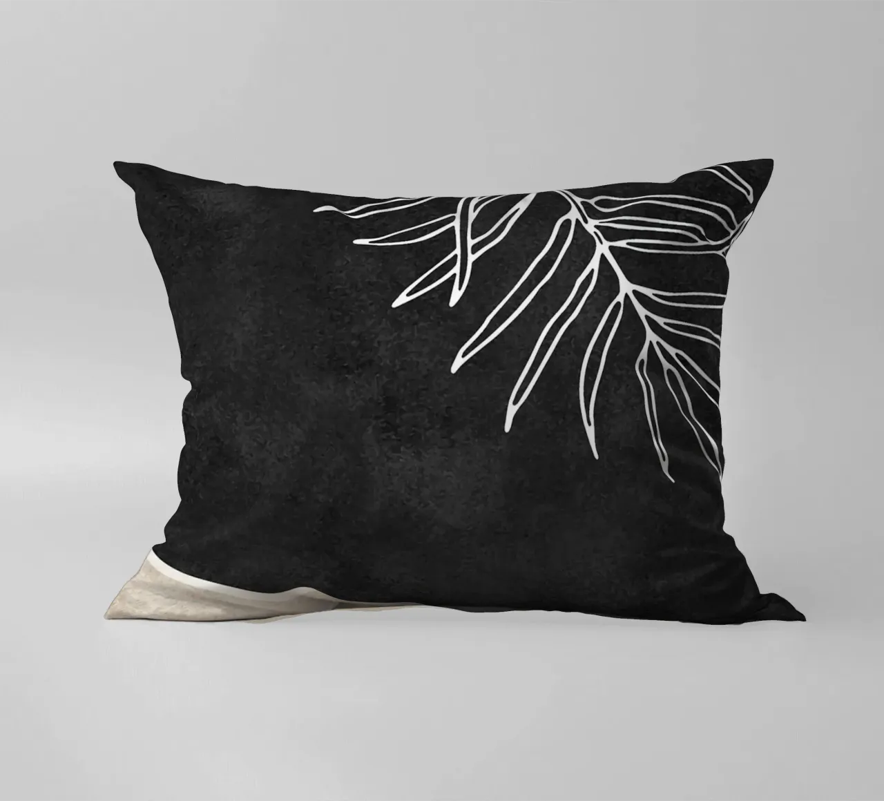 abstract boho white leaf cuscino da vintageshop