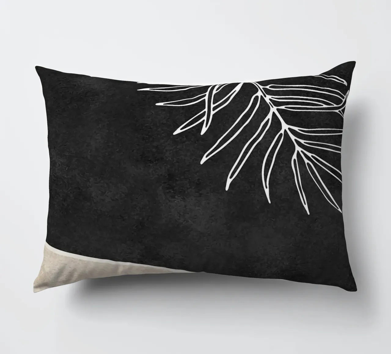 abstract boho white leaf cuscino da vintageshop