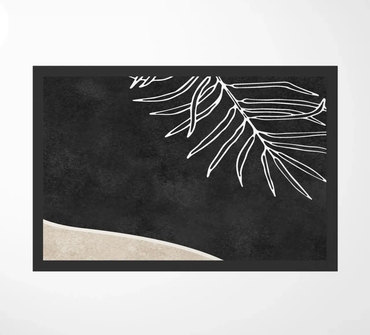 abstract boho white leaf zerbino da vintageshop