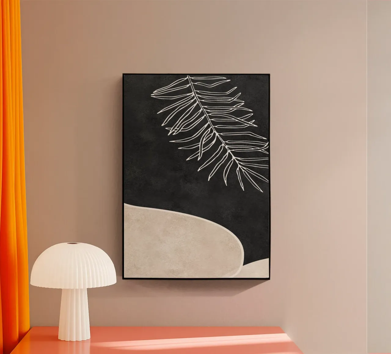 abstract boho white leaf plexiglass da vintageshop