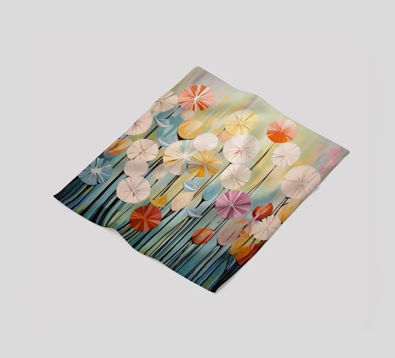 Fiori astratti coperta in pile da Imagine