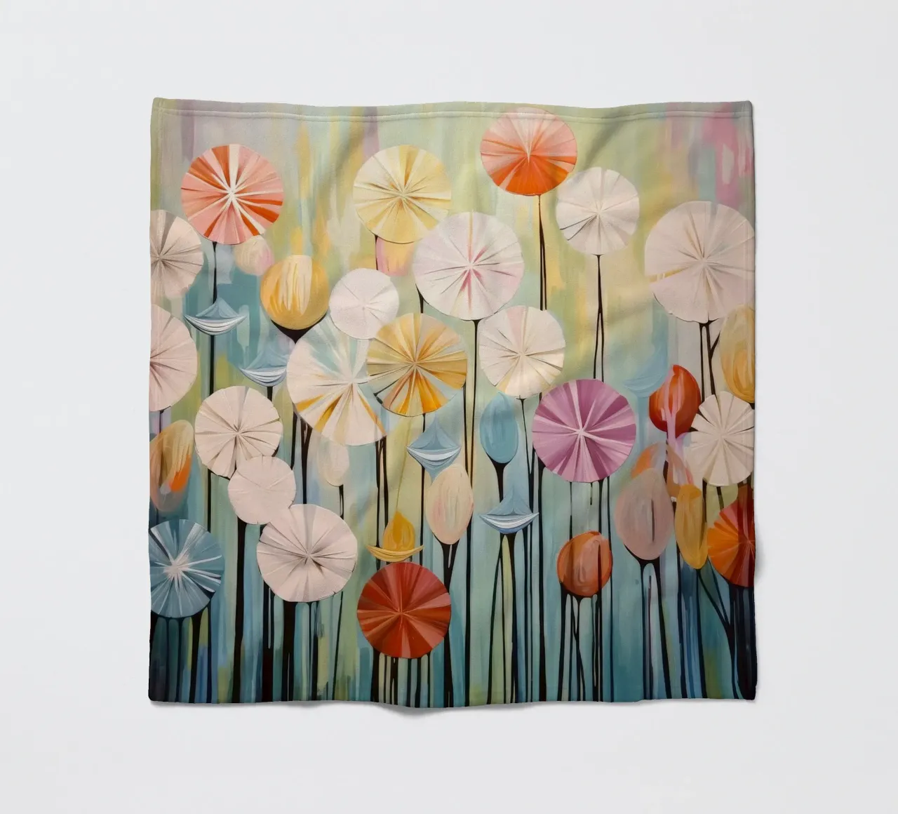 Fiori astratti coperta in pile da Imagine