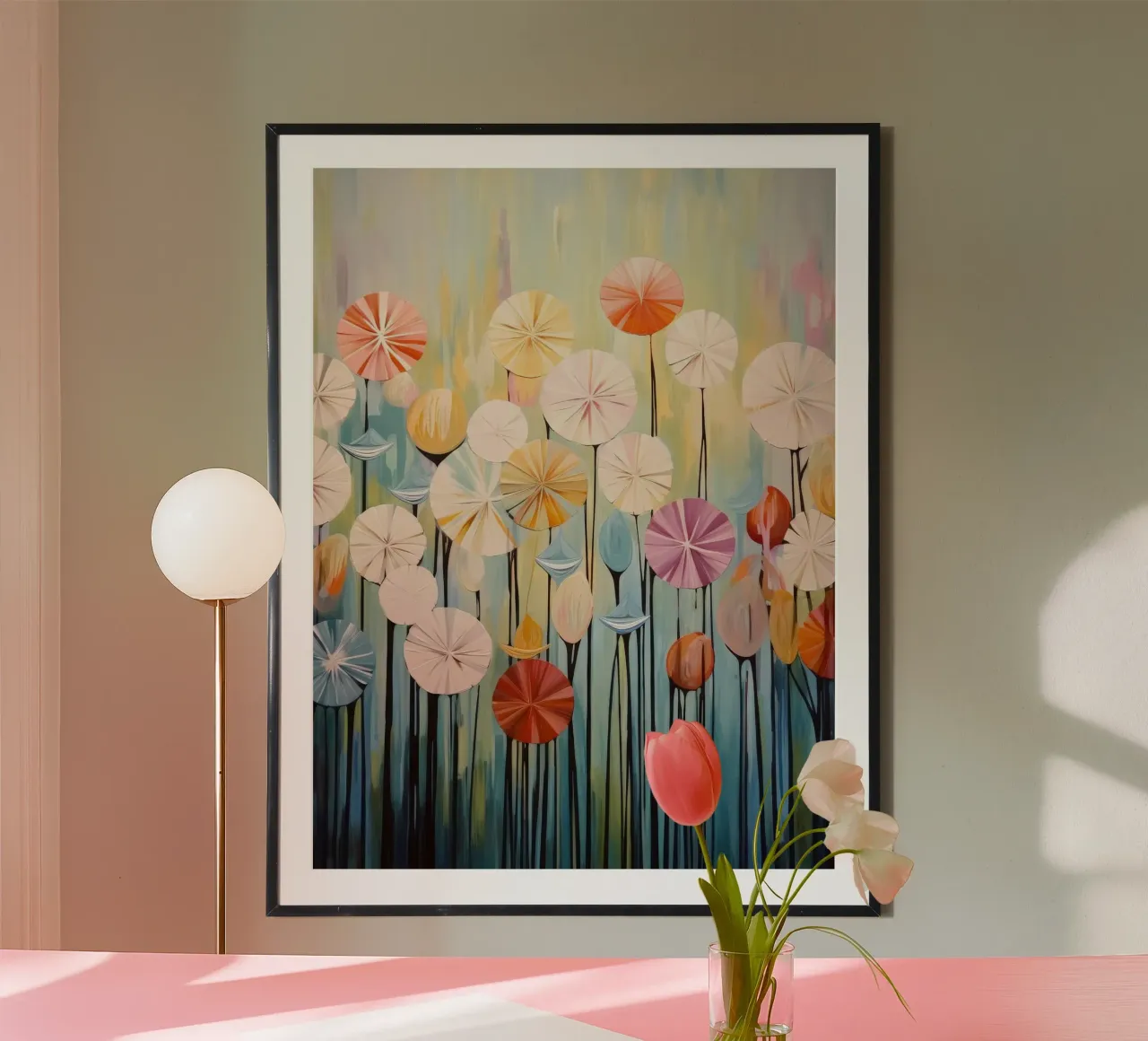 Fiori astratti carta hahnemühle da Imagine