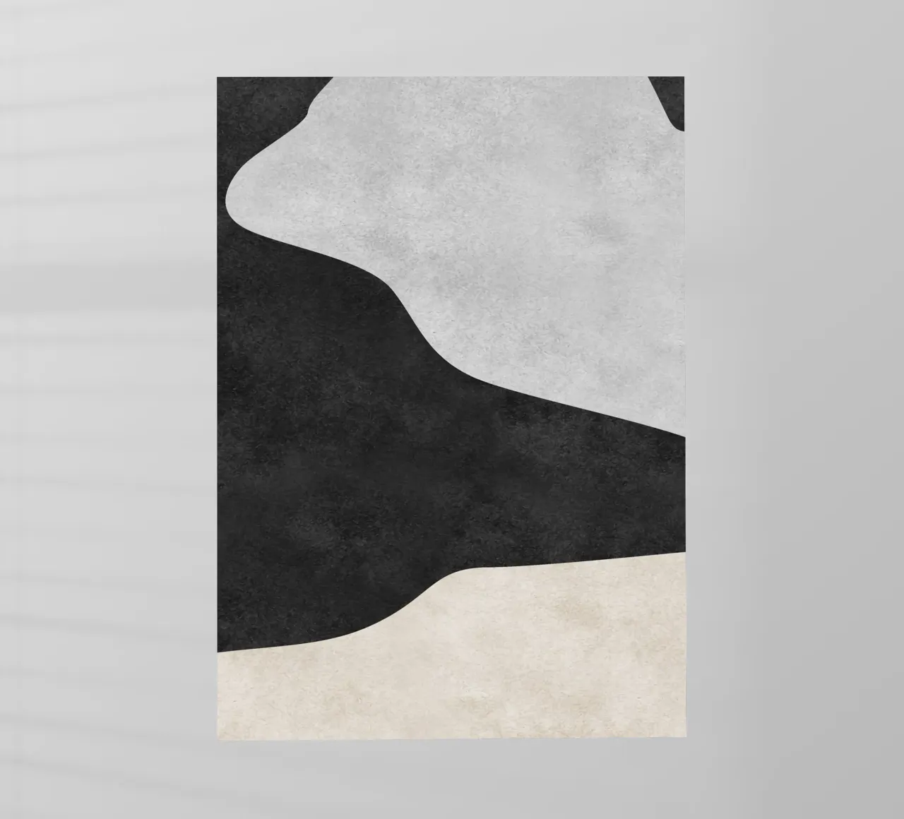 abstract boho black and beige wave pellicola backlit da vintageshop