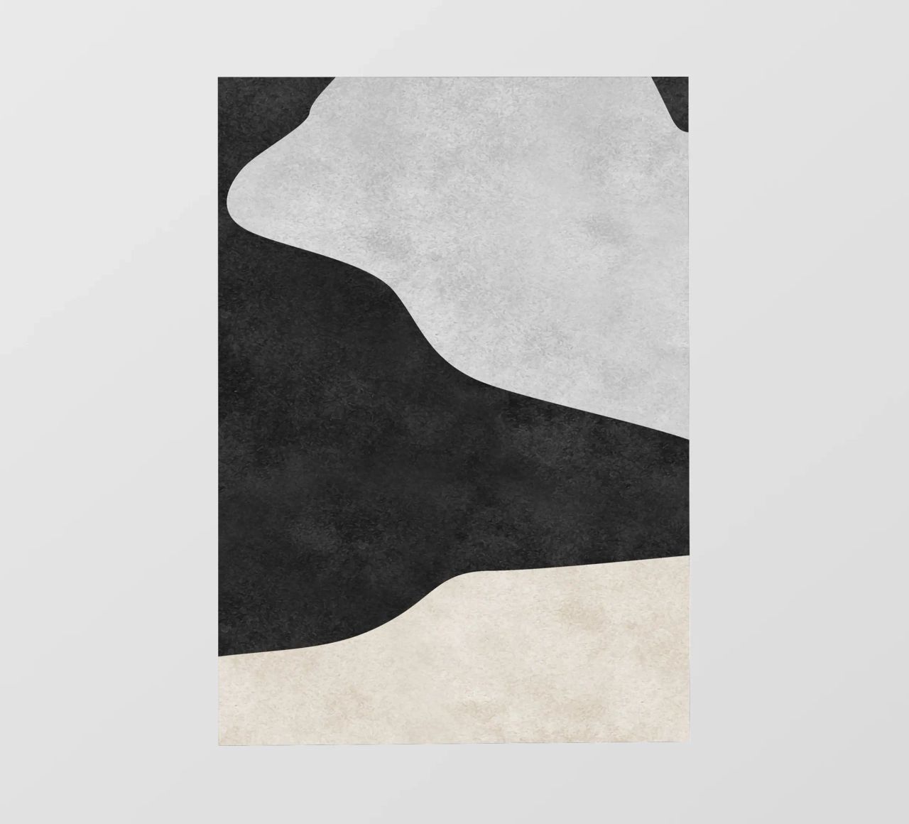 abstract boho black and beige wave pellicola backlit da vintageshop