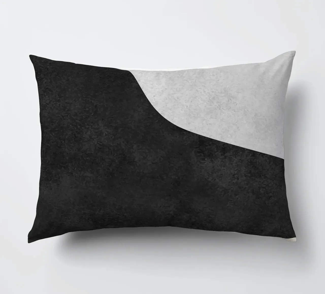 abstract boho black and beige wave cuscino da vintageshop