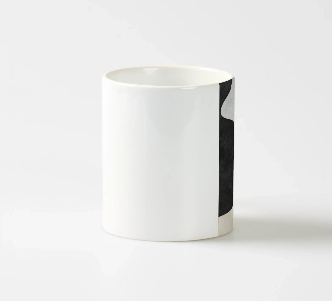abstract boho black and beige wave tazza in ceramica da vintageshop