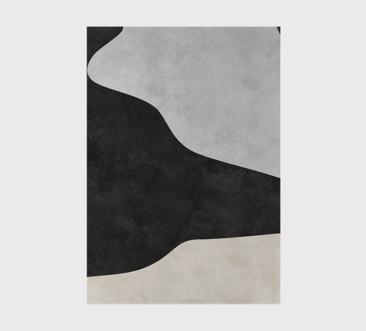 abstract boho black and beige wave notebook by vintageshop