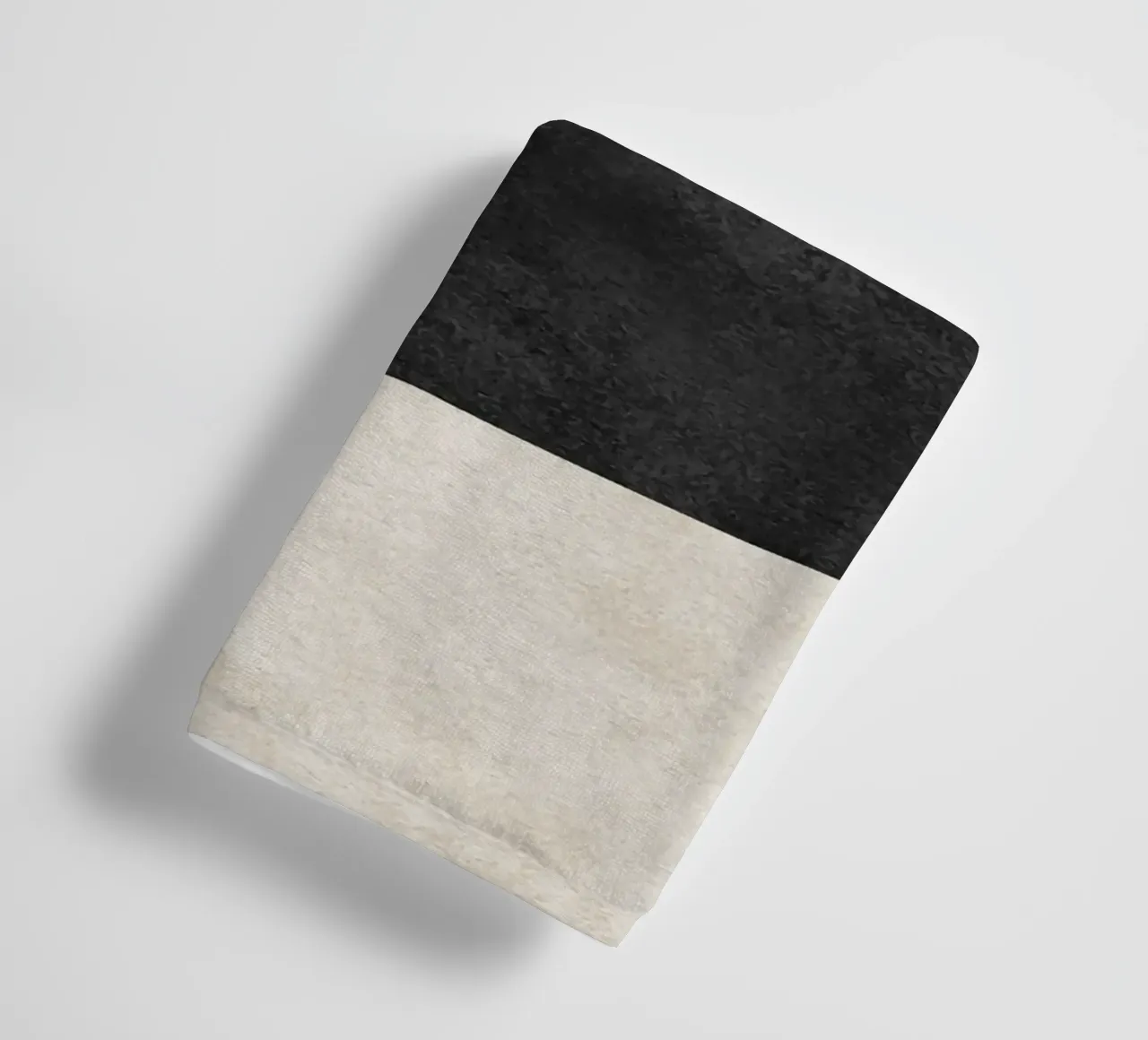 abstract boho black and beige wave asciugamano da bagno da vintageshop