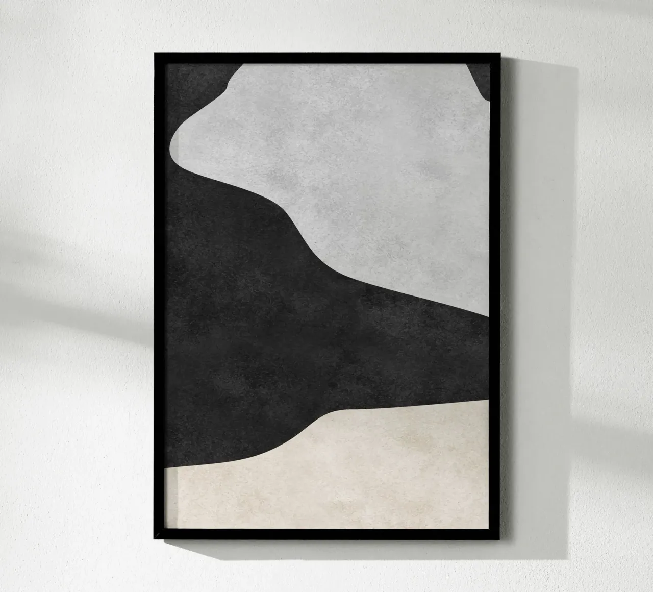 abstract boho black and beige wave carta hahnemühle da vintageshop