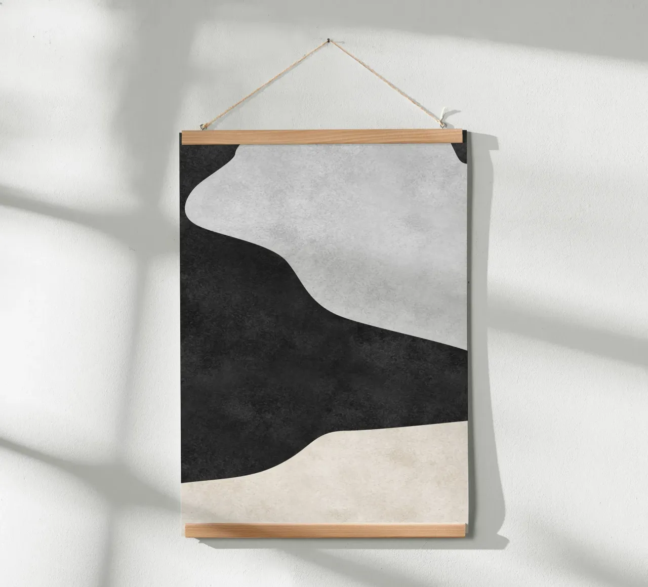 abstract boho black and beige wave carta hahnemühle da vintageshop