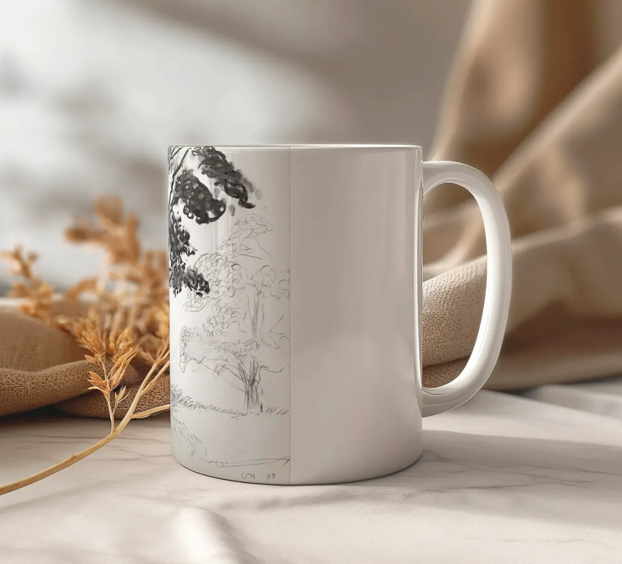 Kilham to Rudston ceramic mug by Danielshop