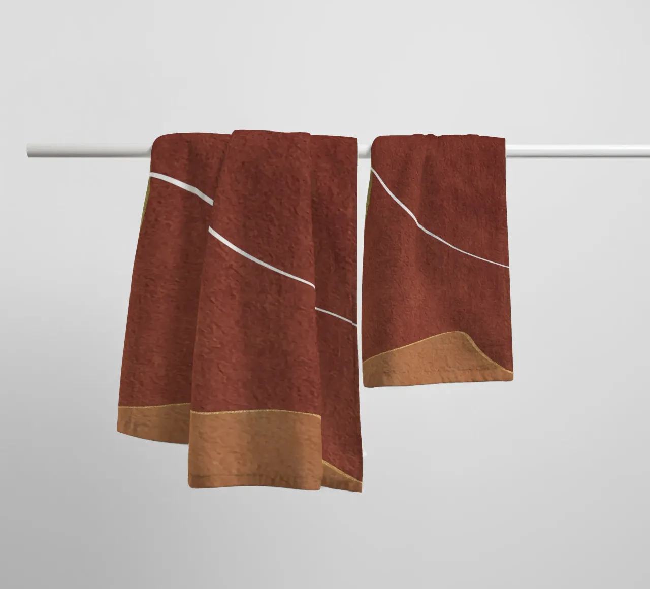 abstract boho terracotta asciugamano da bagno da vintageshop