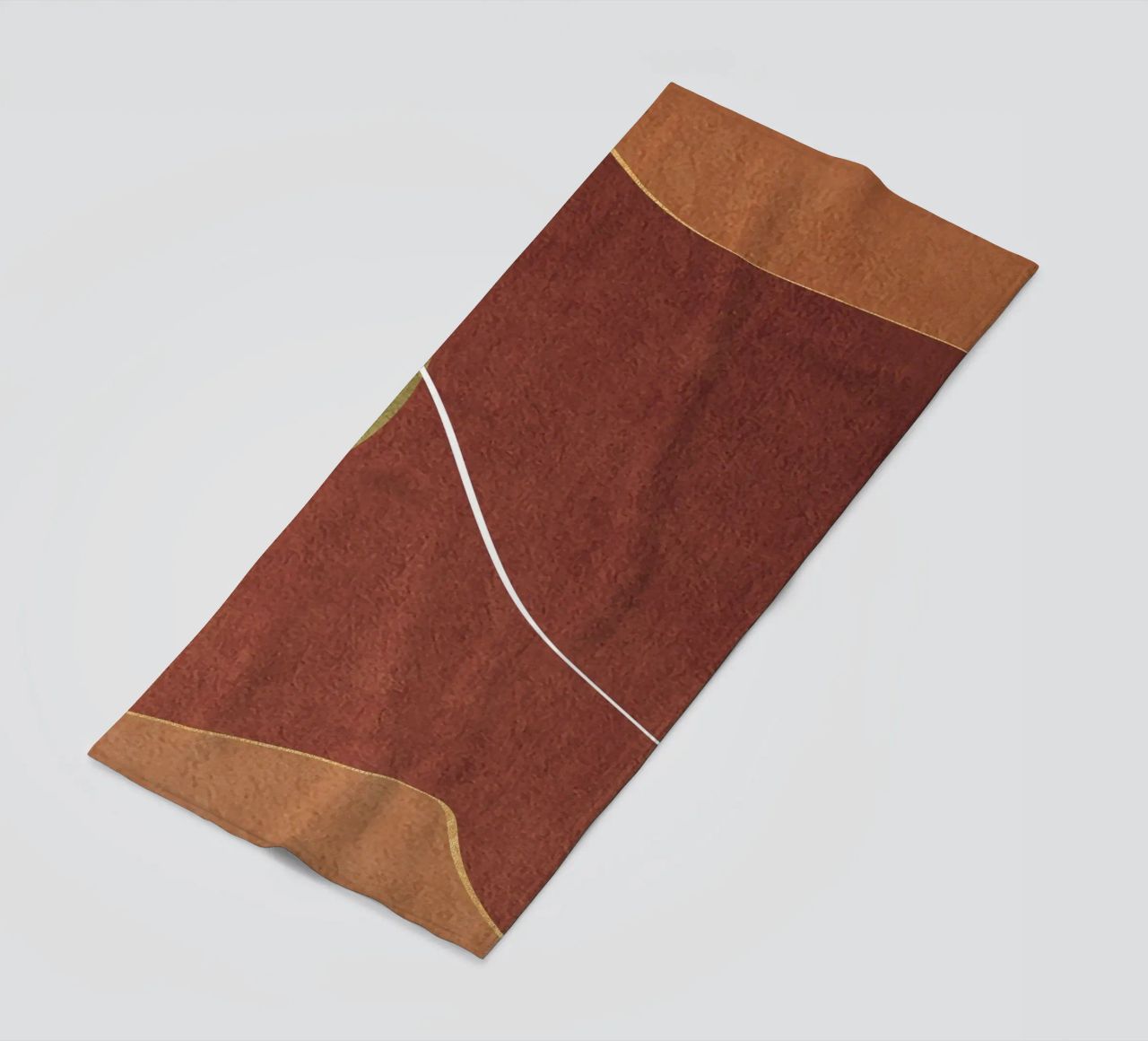 abstract boho terracotta telo mare da vintageshop