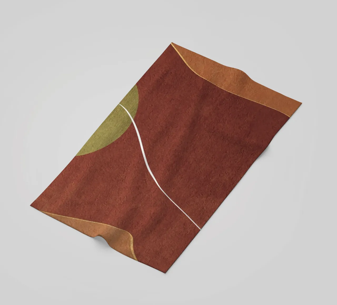 abstract boho terracotta telo mare da vintageshop