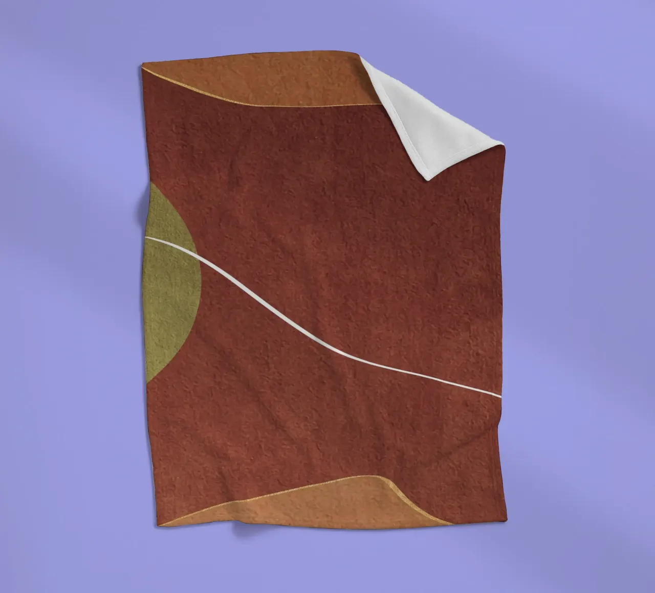 abstract boho terracotta coperta in pile da vintageshop