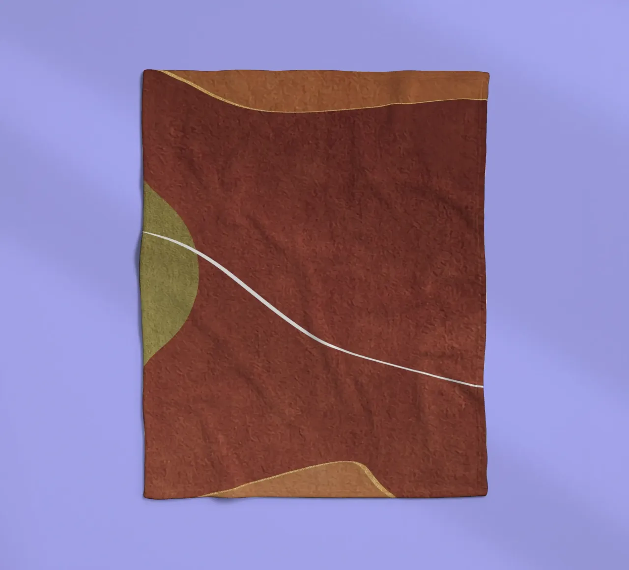 abstract boho terracotta coperta in pile da vintageshop