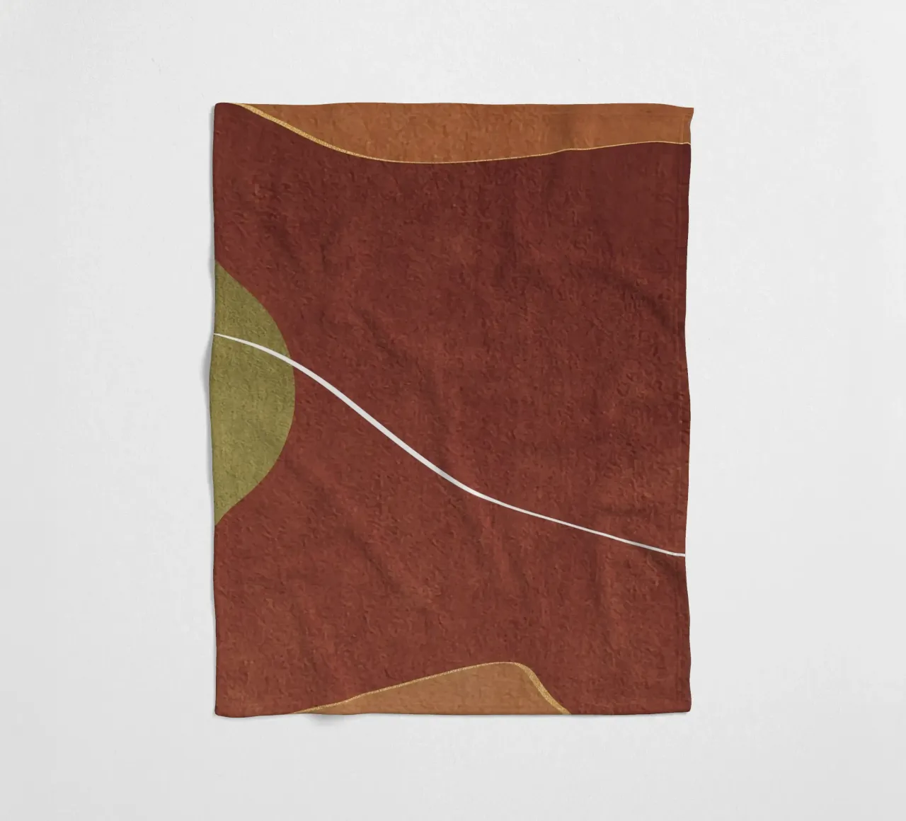 abstract boho terracotta coperta in pile da vintageshop