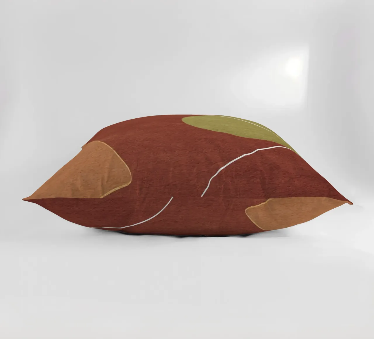 abstract boho terracotta green circle cuscino da vintageshop