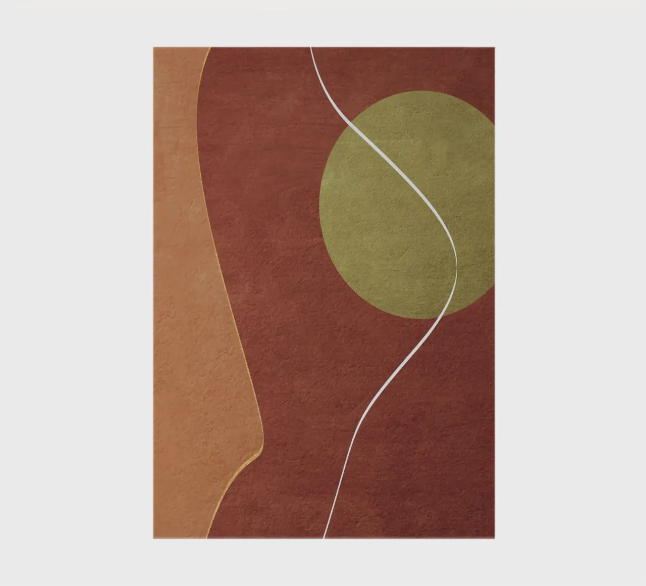 abstract boho terracotta green circle notebook by vintageshop